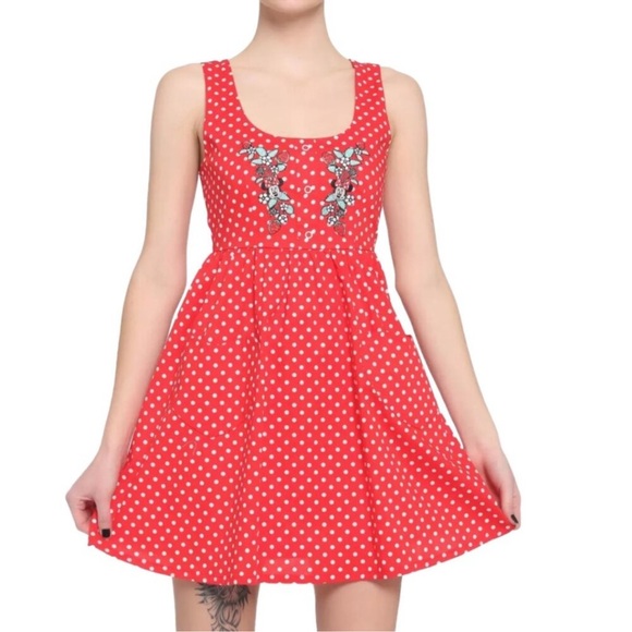 Disney Minnie Mouse Her Universe Red Polka Dot Strawberry Dress 3x - Picture 4 of 15